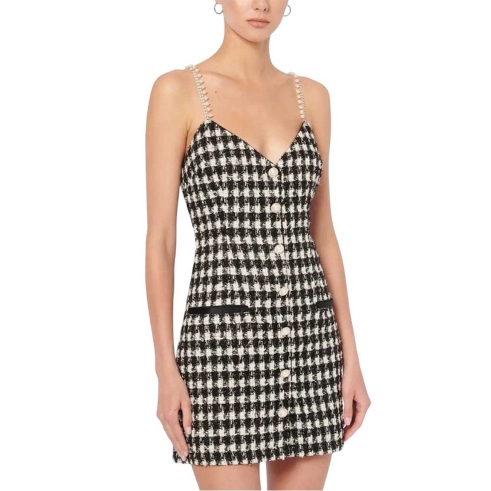 Cami NYC Black & White Houndstooth dress NWT SZ 6